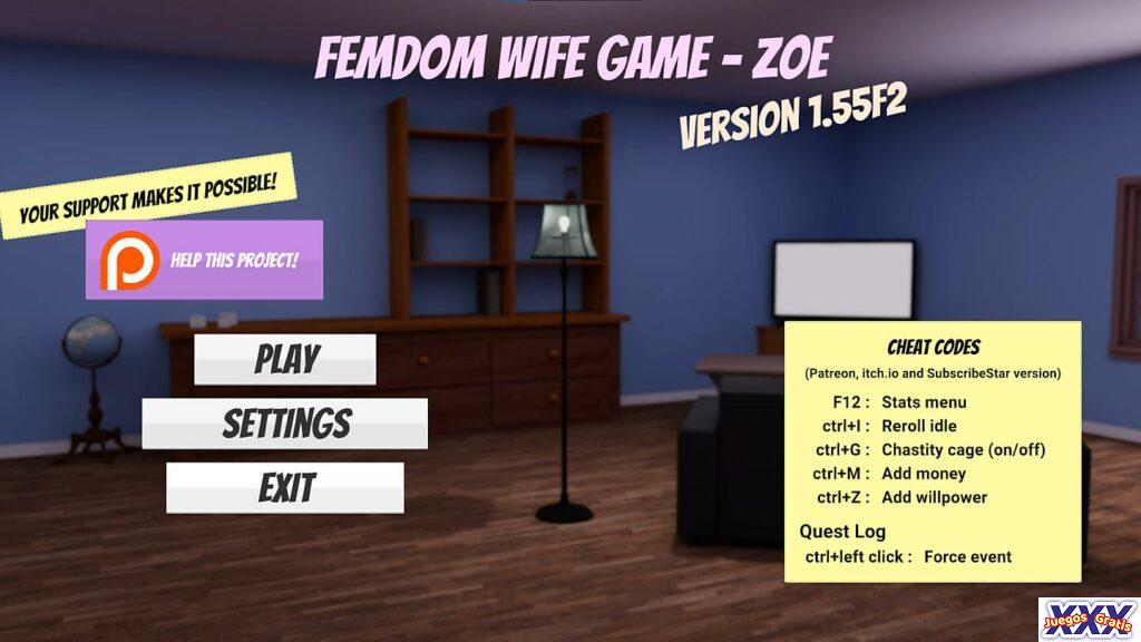 femdom wife game zoe portada juegosXXXgratisCOM - Los mejores juegos porno gratis listos para descargar. Juegos XXX Gratis !.
